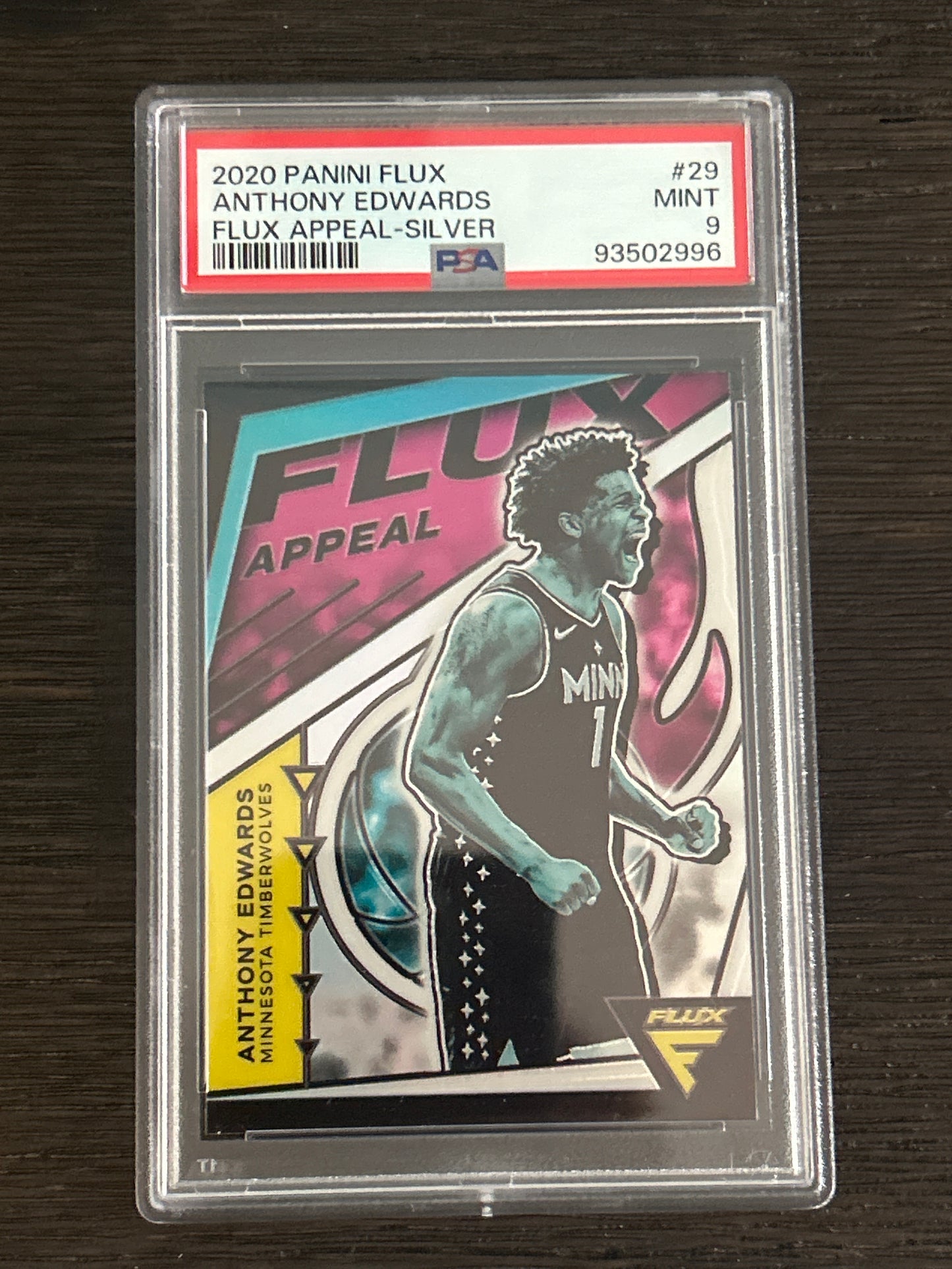 2020 Panini Flux Anthony Edwards Flux Appeal Silver – PSA 9 Mint