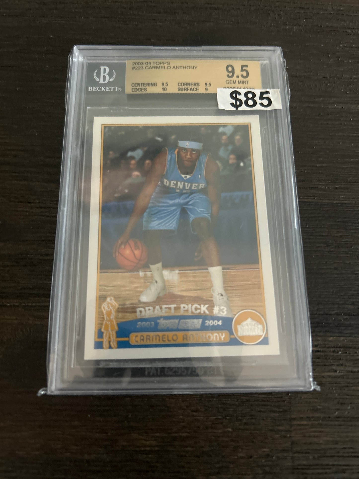 2003-04 Topps Carmelo Anthony Rookie Card #223 – BGS 9.5 Gem Mint