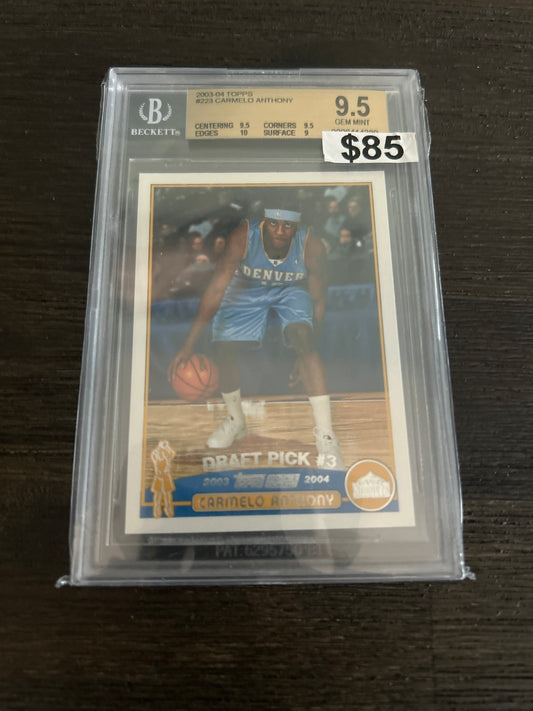 2003-04 Topps Carmelo Anthony Rookie Card #223 – BGS 9.5 Gem Mint