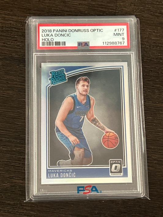 2018 Panini Donruss Optic Luka Dončić Rated Rookie Holo – PSA 9 Mint