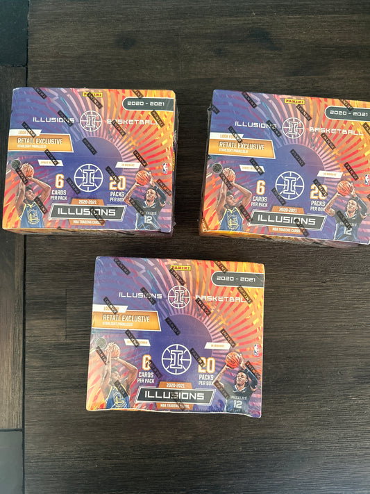 2020-21 Panini Illusions Basketball Retail Box – 20 Packs (Factory Sealed)