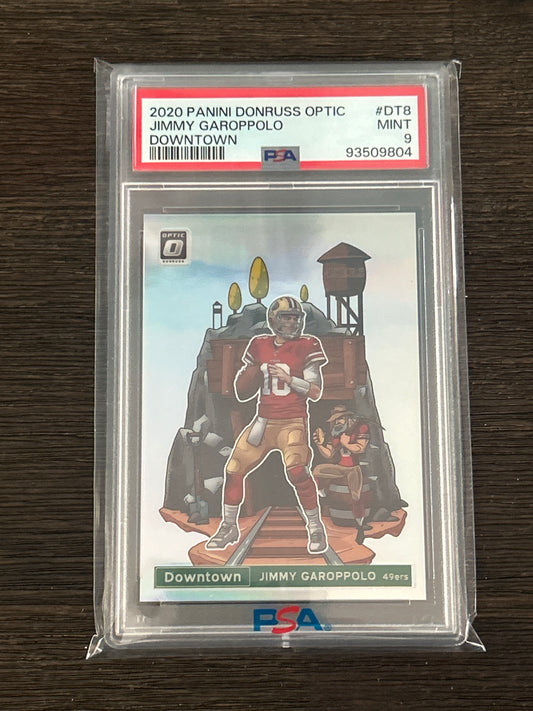 2020 Panini Donruss Optic Jimmy Garoppolo Downtown – PSA 9 Mint