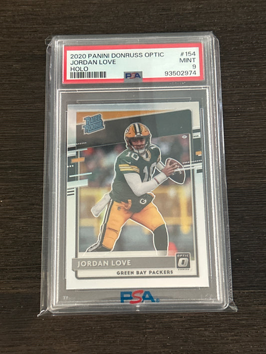 2020 Panini Donruss Optic Jordan Love Rated Rookie Holo – PSA 9 Mint